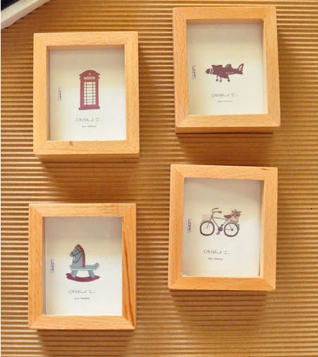 【貓凱特韓國文具精品】木可生活 原木簡約 童趣木質相框 4款